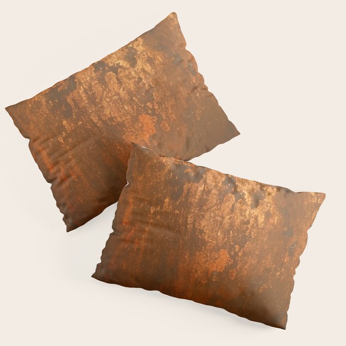 Earthy Rust Copper and Bronze Japandi Art Pillow Sham Gallery Image 3