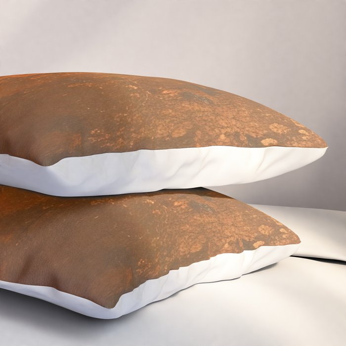 Earthy Rust Copper and Bronze Japandi Art Pillow Sham Gallery Image 3