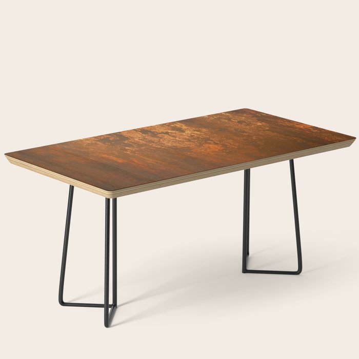 Earthy Rust Copper and Bronze Japandi Art Coffee Table Gallery Image 1