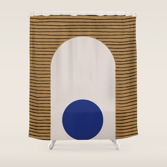 Blue Circle #1 Shower Curtain Gallery Image 1