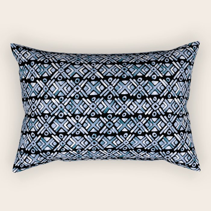 Sonoran Stripe - Indigo Rectangular Pillow Gallery Image 2