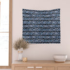Sonoran Stripe - Indigo Wall Tapestry Gallery Image 2