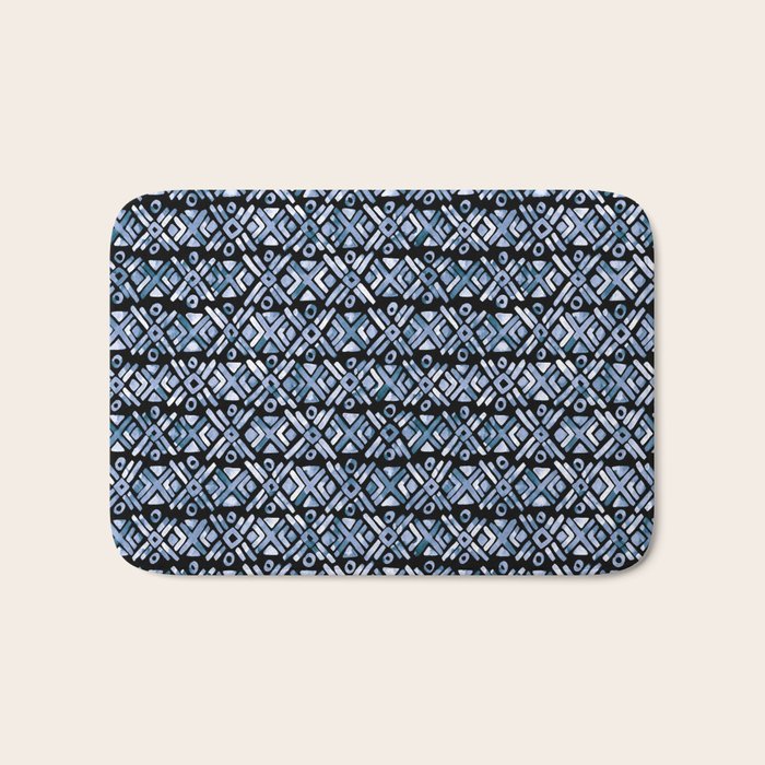 Sonoran Stripe - Indigo Bath Mat Gallery Image 1