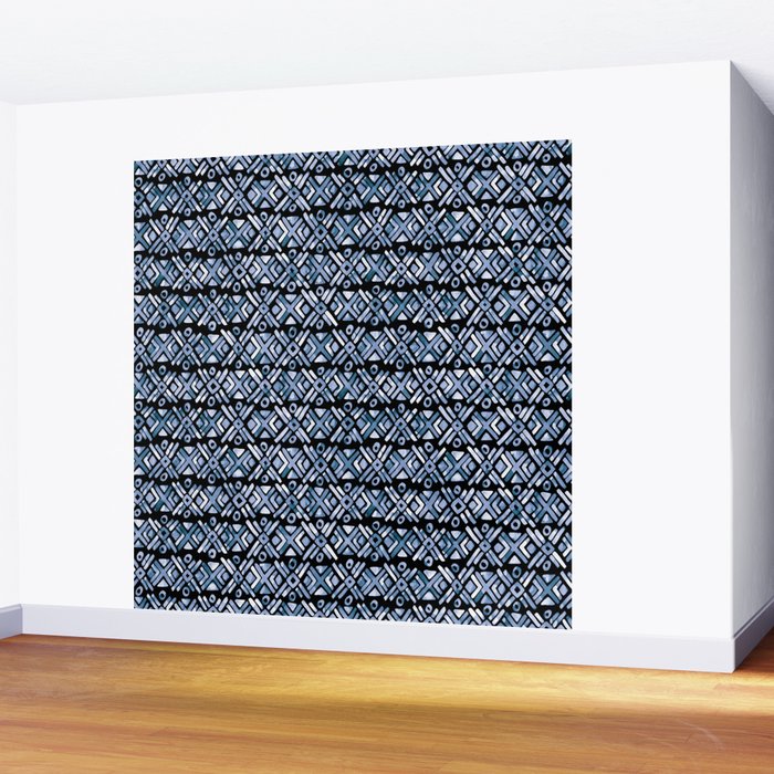 Sonoran Stripe - Indigo Wall Mural Gallery Image 2