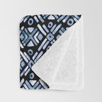 Sonoran Stripe - Indigo Throw Blanket Gallery Image 3