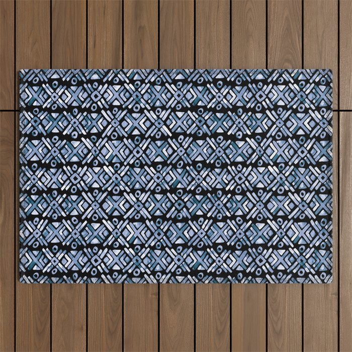 Sonoran Stripe - Indigo Outdoor Rug Gallery Image 1