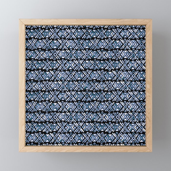 Sonoran Stripe - Indigo Mini Art Print Gallery Image 1