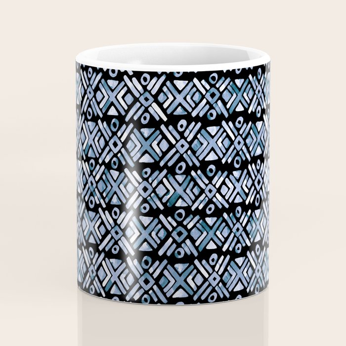 Sonoran Stripe - Indigo Coffee Mug Gallery Image 4