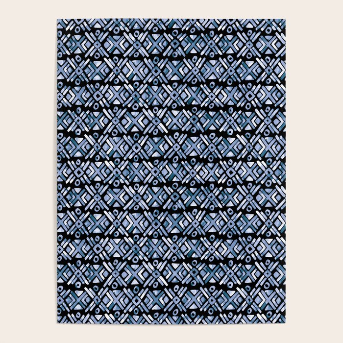 Sonoran Stripe - Indigo Poster Gallery Image 1