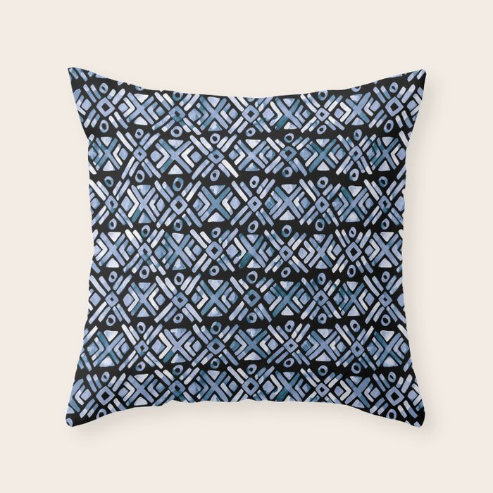 Sonoran Stripe - Indigo Throw Pillow Gallery Image 6
