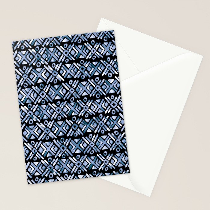Sonoran Stripe - Indigo Stationery Card Gallery Image 2