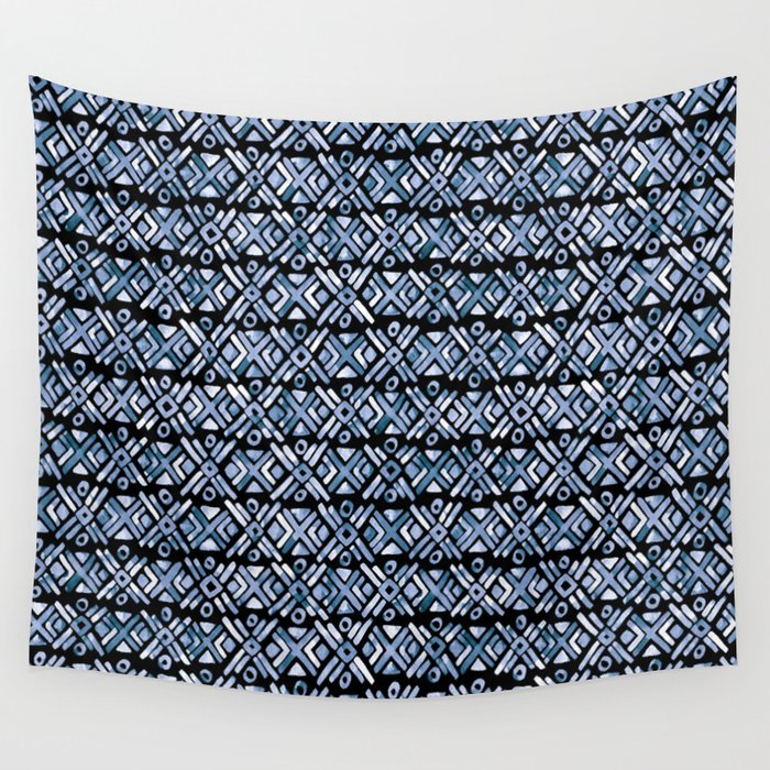 Sonoran Stripe - Indigo Wall Tapestry Gallery Image 4