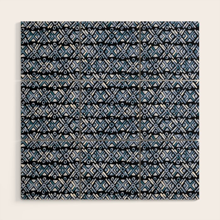 Sonoran Stripe - Indigo Wood Wall Art Gallery Image 1