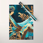 Indigo Octopus Wrapping Paper Gallery Image 1
