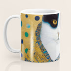 Klimt Tuxedo Cat with Golden Eyes Coffee Mug Gallery Image 3