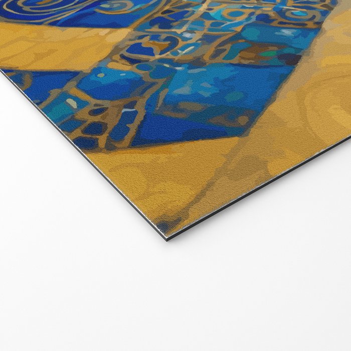 Klimt Tuxedo Cat with Golden Eyes Welcome Mat Gallery Image 2