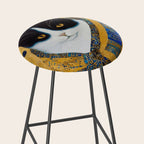 Klimt Tuxedo Cat with Golden Eyes Stool Gallery Image 2
