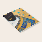 Klimt Tuxedo Cat with Golden Eyes Notebook Gallery Image 2