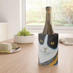 Klimt Tuxedo Cat with Golden Eyes Wine Chiller Gallery Image 4