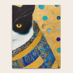 Klimt Tuxedo Cat with Golden Eyes Notebook Gallery Image 4