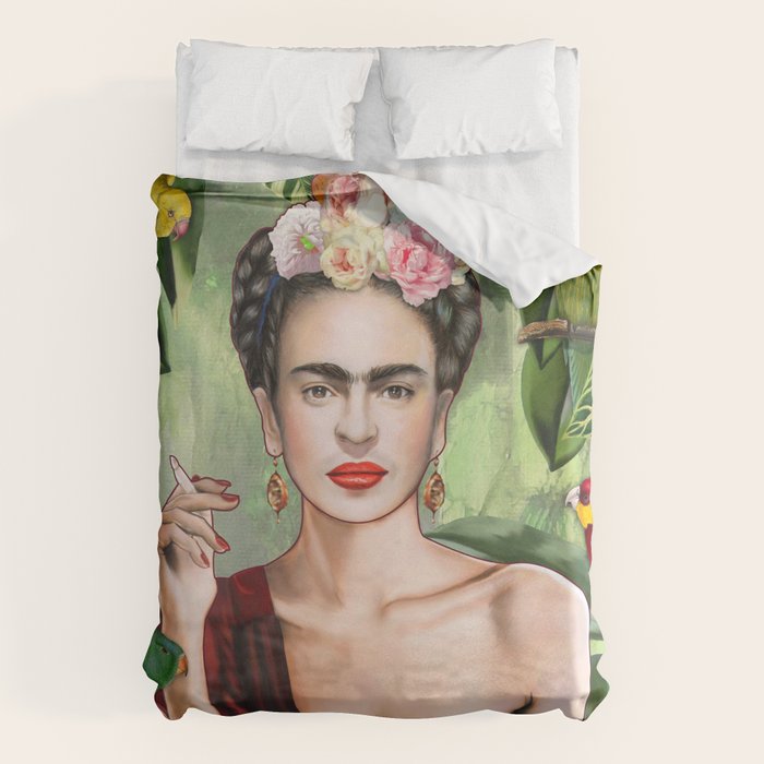 Frida con Amigos Duvet Cover Gallery Image 1