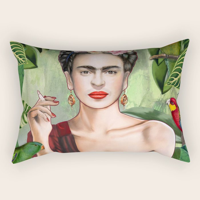 Frida con Amigos Rectangular Pillow Gallery Image 2