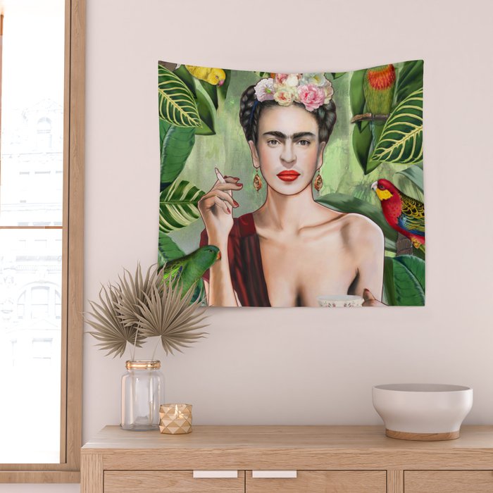 Frida con Amigos Wall Tapestry Gallery Image 2