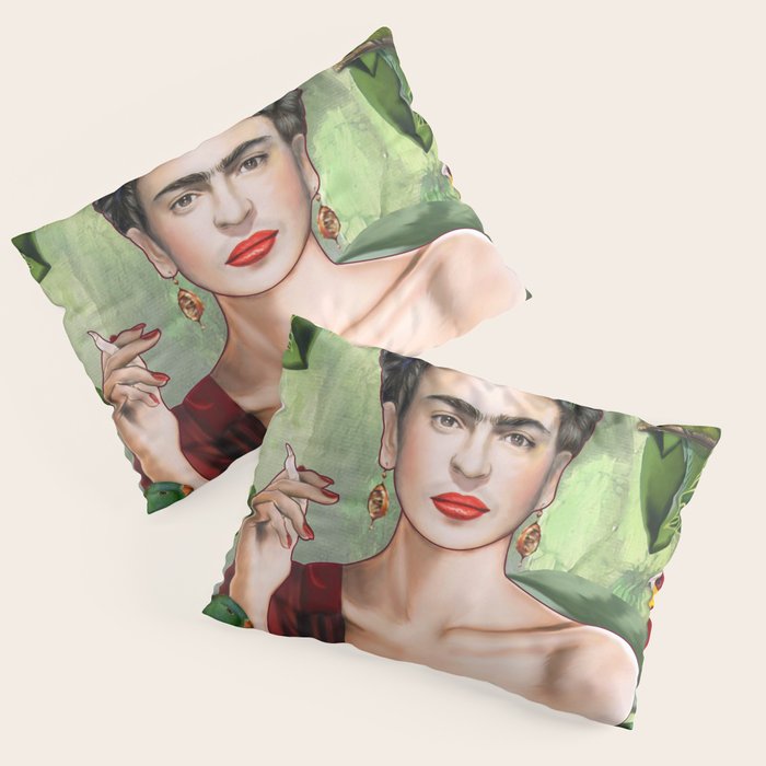 Frida con Amigos Pillow Sham Gallery Image 1
