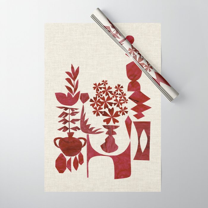 Crimson Window Sill Wrapping Paper Gallery Image 1