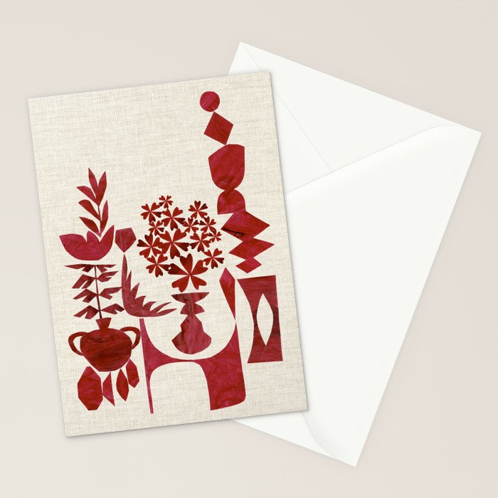 Crimson Window Sill Stationery Card Gallery Image 2
