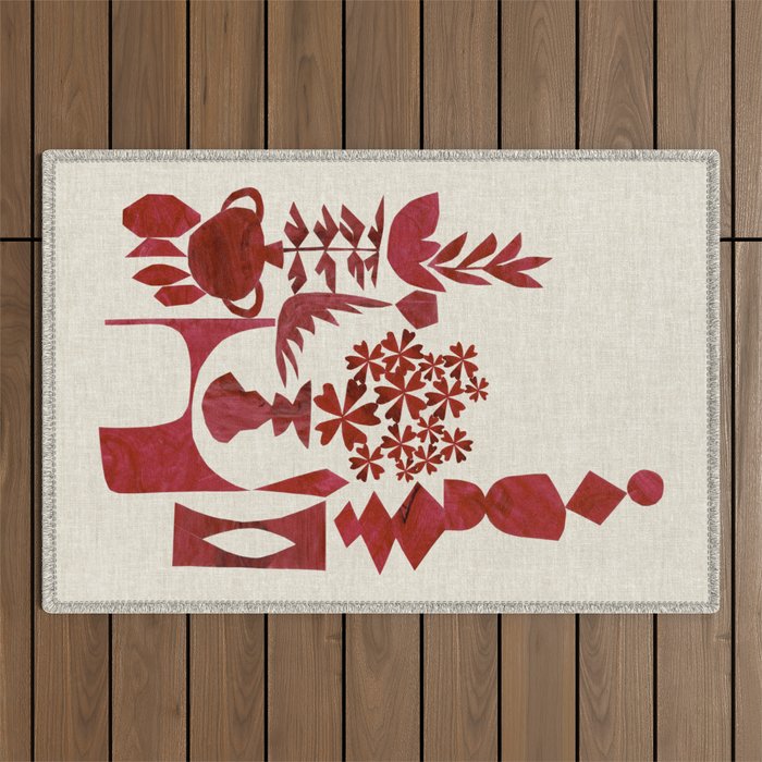 Crimson Window Sill Outdoor Rug Gallery Image 1