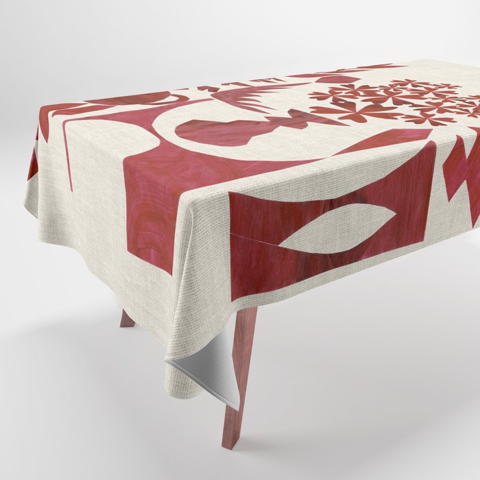 Crimson Window Sill Tablecloth Gallery Image 1