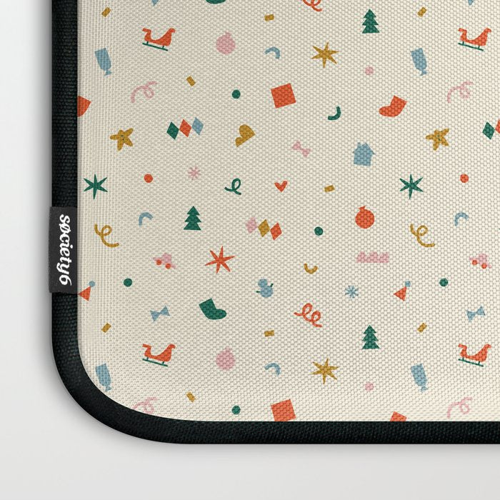 Retro abstract christmas decoration pattern Laptop Sleeve Gallery Image 3