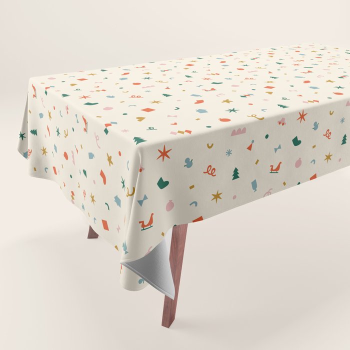 Retro abstract christmas decoration pattern Tablecloth Gallery Image 1