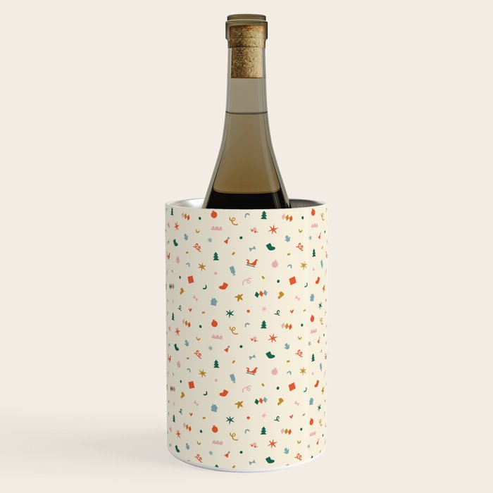 Retro abstract christmas decoration pattern Wine Chiller Gallery Image 3