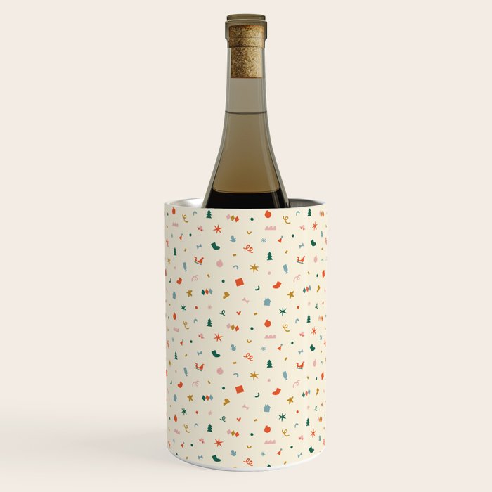 Retro abstract christmas decoration pattern Wine Chiller Gallery Image 2