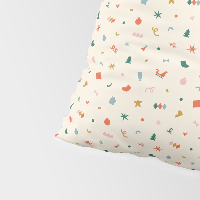 Retro abstract christmas decoration pattern Pillow Sham Gallery Image 4