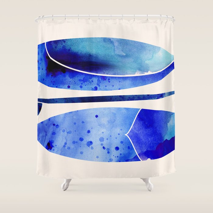 Indigo Surfboards Shower Curtain Gallery Image 1