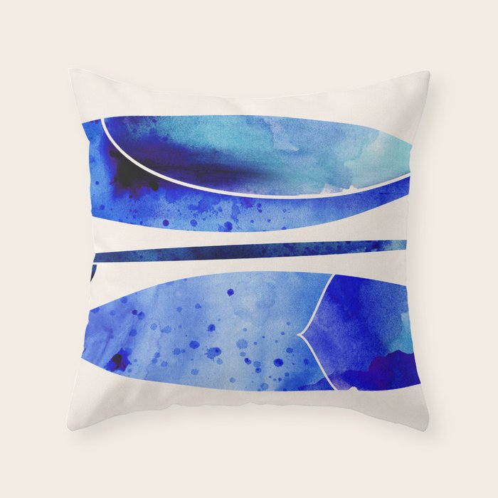 Indigo Surfboards Throw Pillow Gallery Image 1