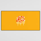 Florals Looking Up - Yellow Desk Mat Gallery Image 3