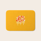 Florals Looking Up - Yellow Bath Mat Gallery Image 1
