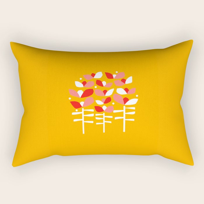 Florals Looking Up - Yellow Rectangular Pillow Gallery Image 1