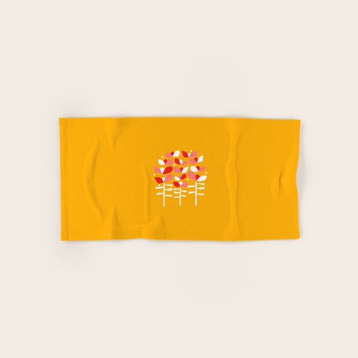Florals Looking Up - Yellow Bath Towel Gallery Image 1