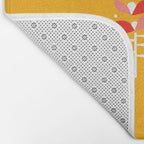 Florals Looking Up - Yellow Bath Mat Gallery Image 2