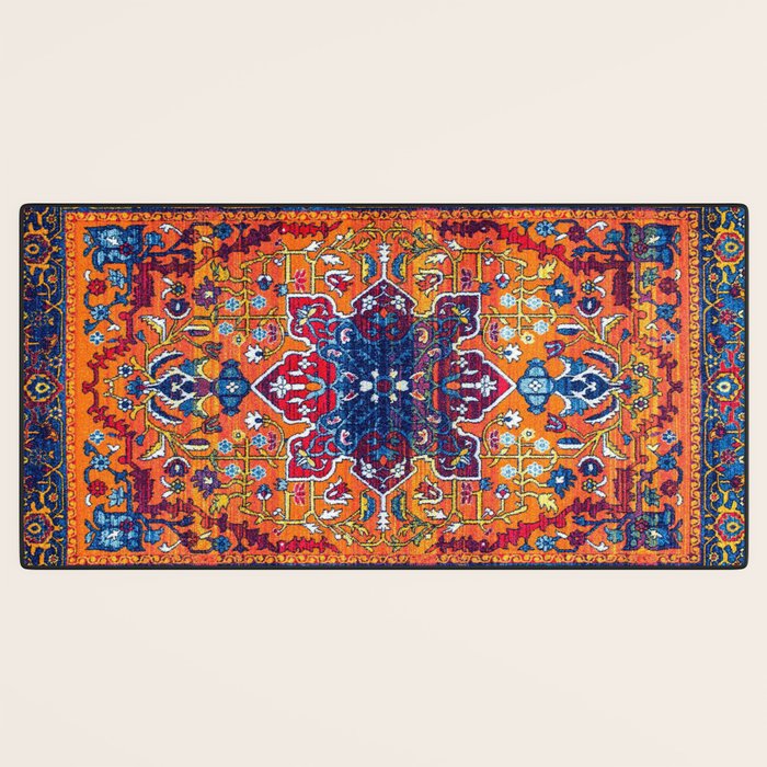 Saffron Elegance: Timeless Berber Atlas Moroccan Aesthetics Desk Mat Gallery Image 3