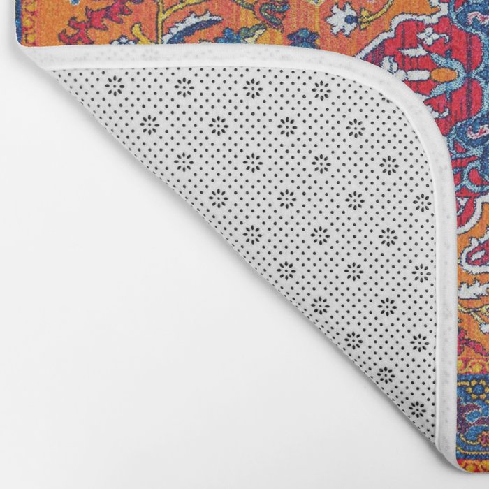 Saffron Elegance: Timeless Berber Atlas Moroccan Aesthetics Bath Mat Gallery Image 2