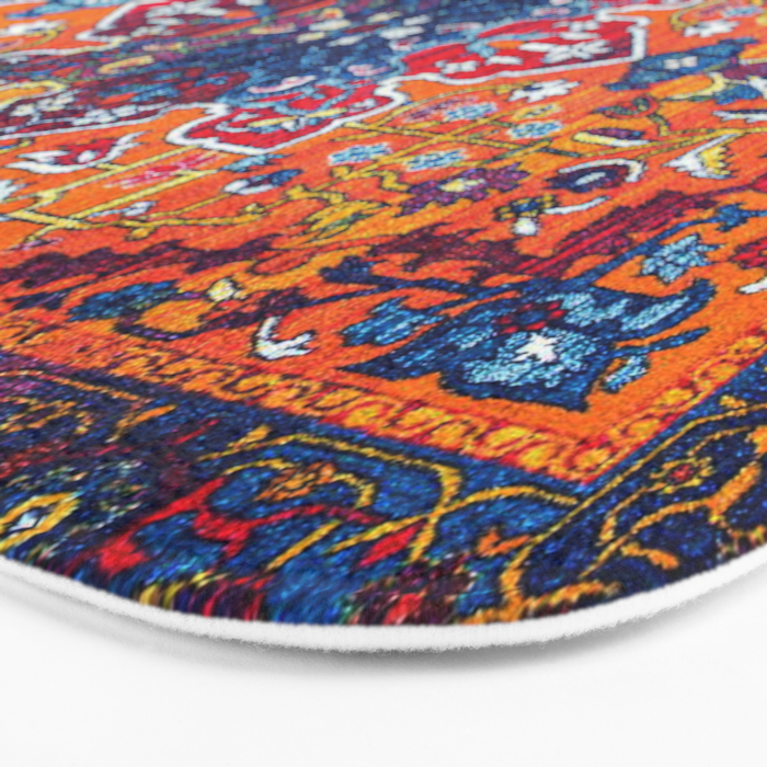 Saffron Elegance: Timeless Berber Atlas Moroccan Aesthetics Bath Mat Gallery Image 3