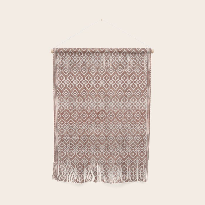 Terracotta boho geo mud cloth  Wall Hanging Gallery Image 1