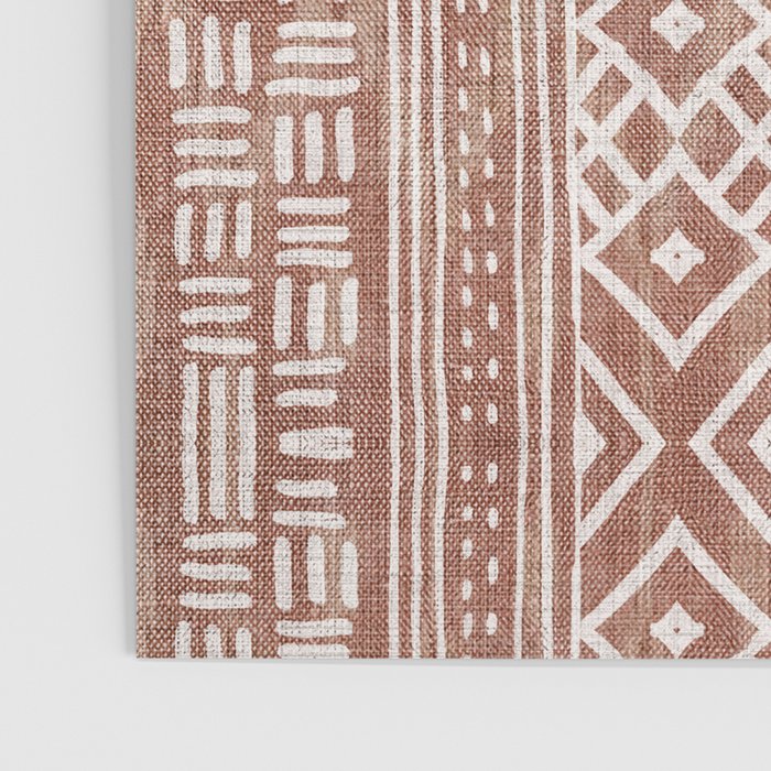 Terracotta boho geo mud cloth  Poster Gallery Image 3
