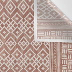 Terracotta boho geo mud cloth  Wall Tapestry Gallery Image 3